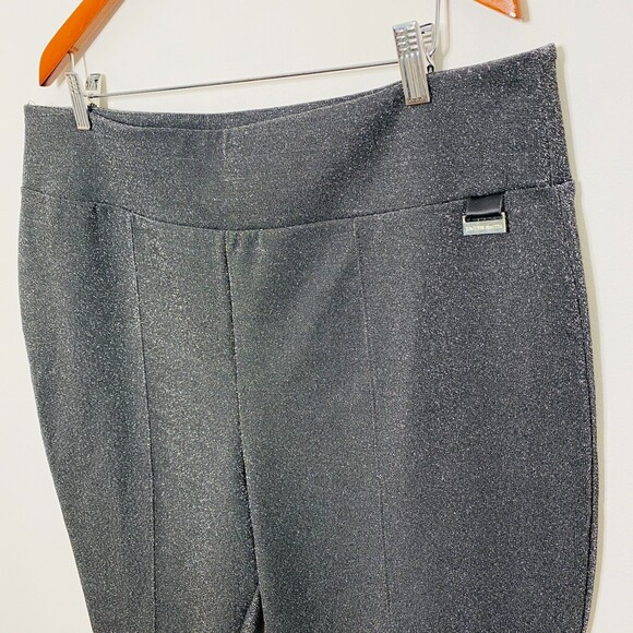 Jaclyn Smith Metallic Sparkly Skinny Stretch Dress Pants Holiday Chic Look XXL - Picture 4 of 6